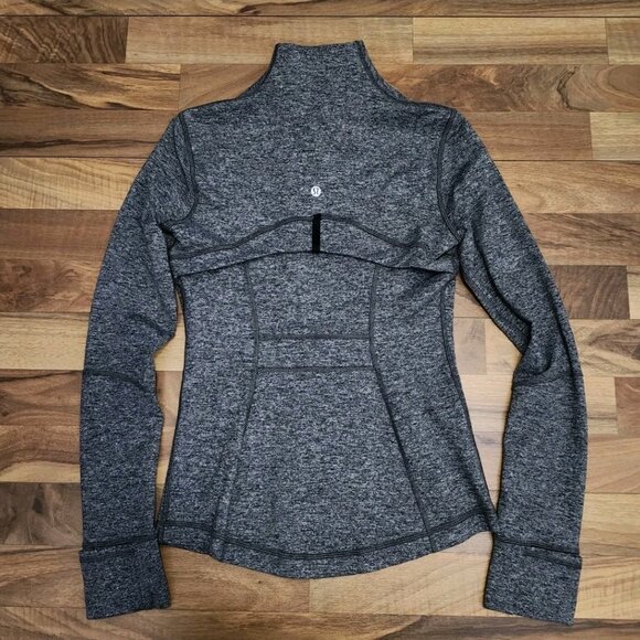 Lululemon Define Jacket Heathered Grey/Black Luon Size 6 Euc - Picture 7 of 9